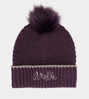 Anekke Dark Knitted Beanie Klobuky | 027968JZE