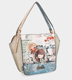 Anekke Fun & Music Oval Shopper Taška Cez Rameno | 719805PXH