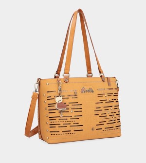 Anekke Nature Pachamama Ochre Large Crossbody Kabelka | 061429CMI