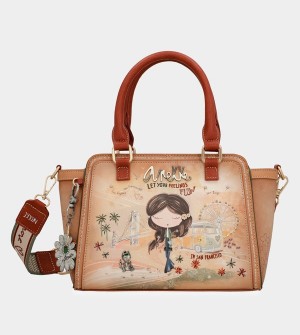 Anekke Peace & Love Camel Bowling Crossbody Kabelka | 364075CWF