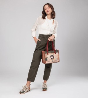 Anekke Peace & Love Camel Crossbody Kabelka | 624831JBI