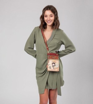 Anekke Peace & Love Camel Mini Crossbody Kabelka | 079385VYD