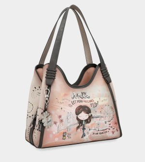 Anekke Peace & Love Pink Taška Cez Rameno | 926103EVK