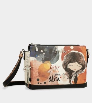 Anekke Printed With 3 Compartments Alma Crossbody Kabelka | 935284WTX