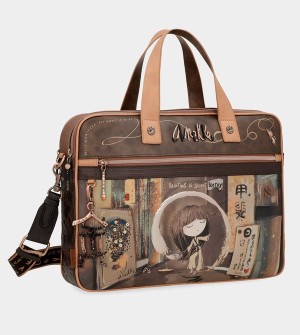 Anekke Shōen Brown Document Holder Tašky Na Dokumenty | 975120FTQ