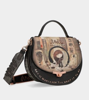 Anekke Shōen Oval With Flap Crossbody Kabelka | 638241COY