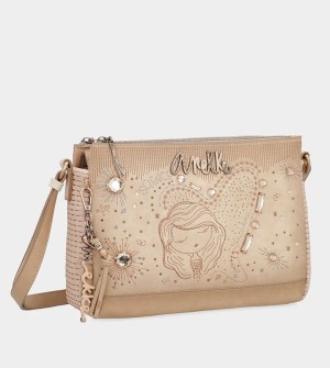 Anekke Studio Nude 3-compartment Crossbody Kabelka | 690351HFQ