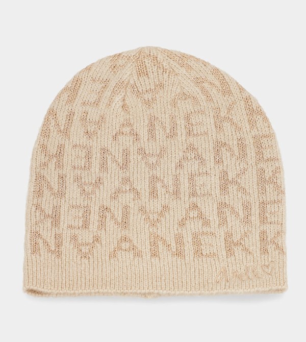 Anekke Beige Contemporary Knit Klobuky | 834067SZC