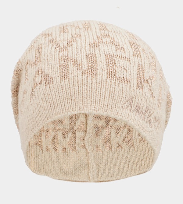 Anekke Beige Contemporary Knit Klobuky | 834067SZC
