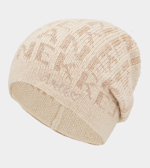 Anekke Beige Contemporary Knit Klobuky | 834067SZC