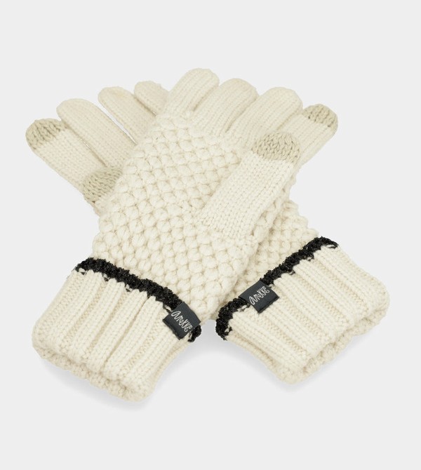 Anekke Beige Knitted Rukavice | 302467CJD