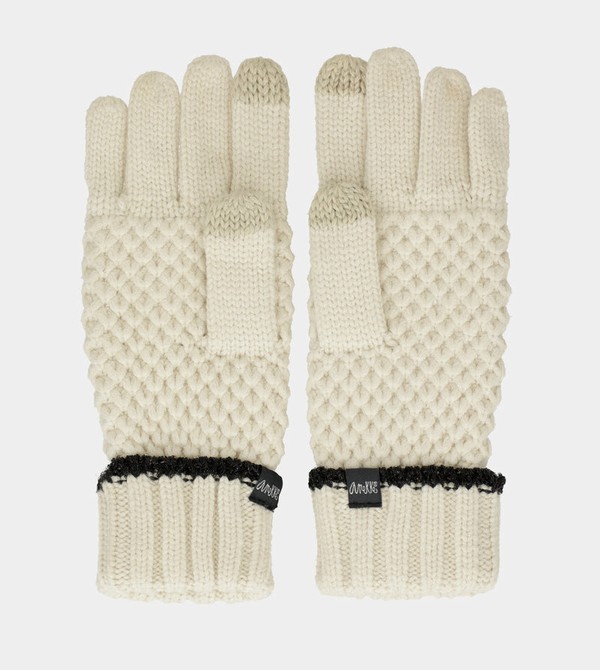 Anekke Beige Knitted Rukavice | 302467CJD