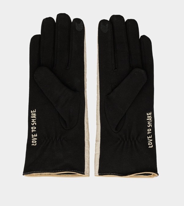 Anekke Black And Beige Contemporary Rukavice | 541873FHU