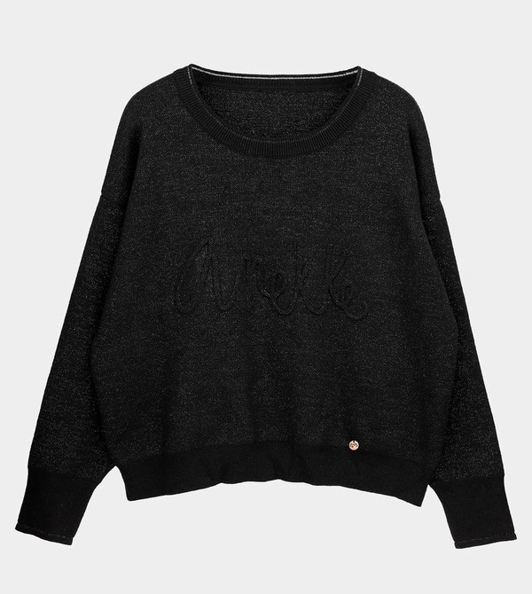 Anekke Black Contemporary Svetre | 013859SIB