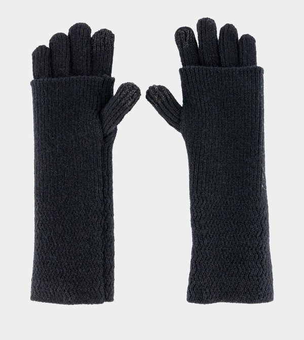 Anekke Black Knitted Rukavice | 706594XOV
