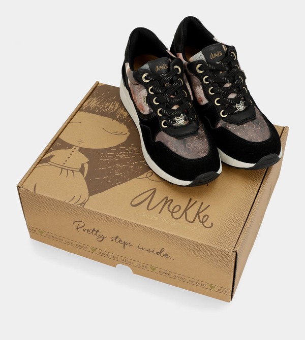 Anekke Black Padded Sports With Wedge Obuv | 209456DVI