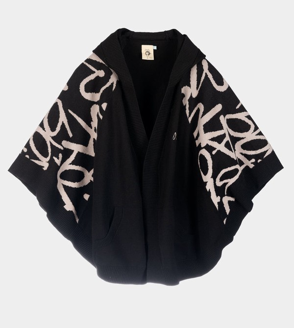 Anekke Black Poncho-style Bundy | 340612HDJ