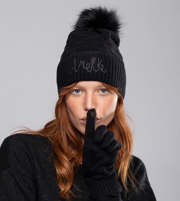 Anekke Black Shodō Knit Klobuky | 718504BVY