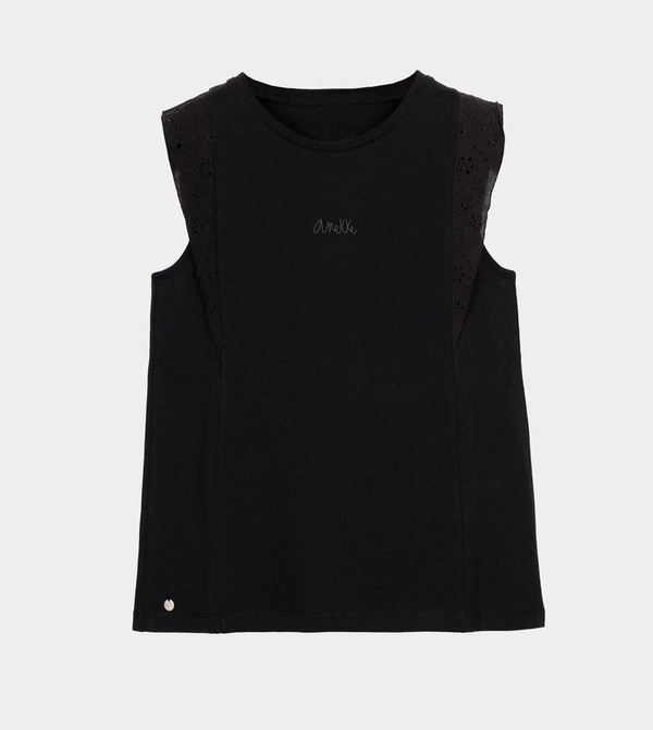 Anekke Black Tank Top Tricko | 370912QKI