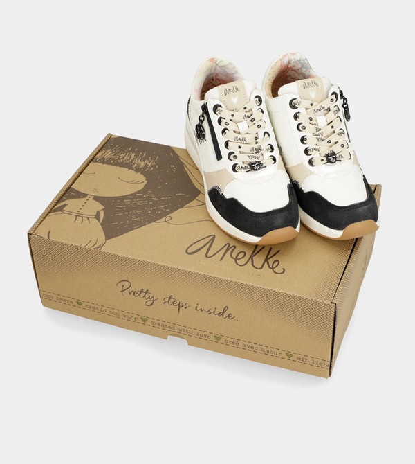Anekke Black & White Wedge Obuv | 813520DXY