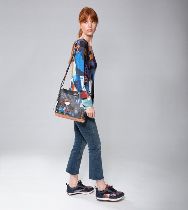 Anekke Contemporary Rectangular 3 Compartment Contemporary Crossbody Kabelka | 816703BEA