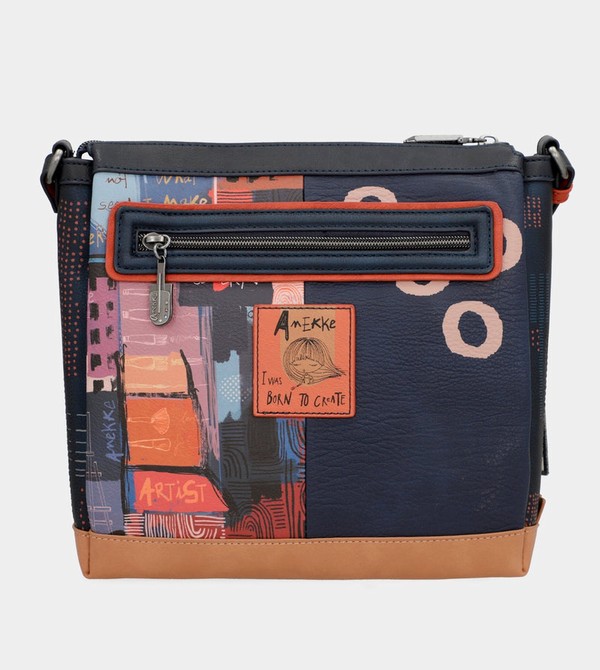 Anekke Contemporary Rectangular 3 Compartment Contemporary Crossbody Kabelka | 816703BEA