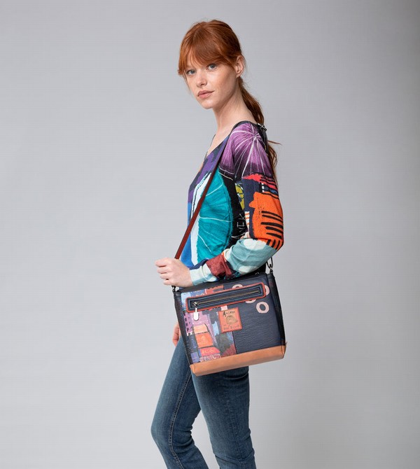 Anekke Contemporary Rectangular 3 Compartment Contemporary Crossbody Kabelka | 816703BEA
