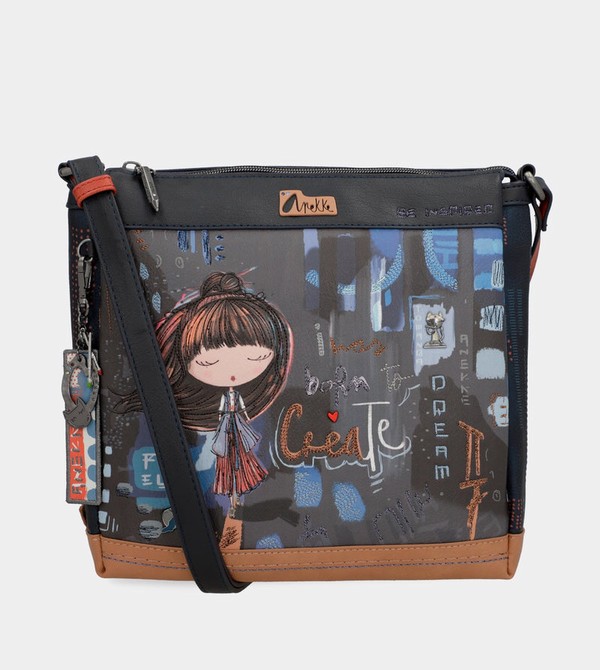Anekke Contemporary Rectangular 3 Compartment Contemporary Crossbody Kabelka | 816703BEA