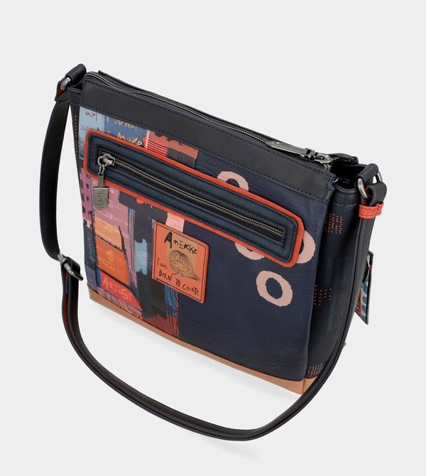 Anekke Contemporary Rectangular 3 Compartment Contemporary Crossbody Kabelka | 816703BEA