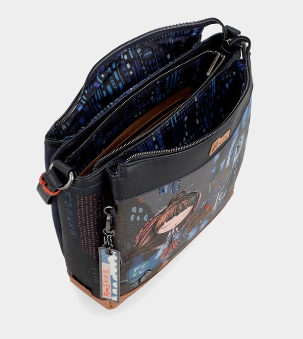 Anekke Contemporary Rectangular 3 Compartment Contemporary Crossbody Kabelka | 816703BEA