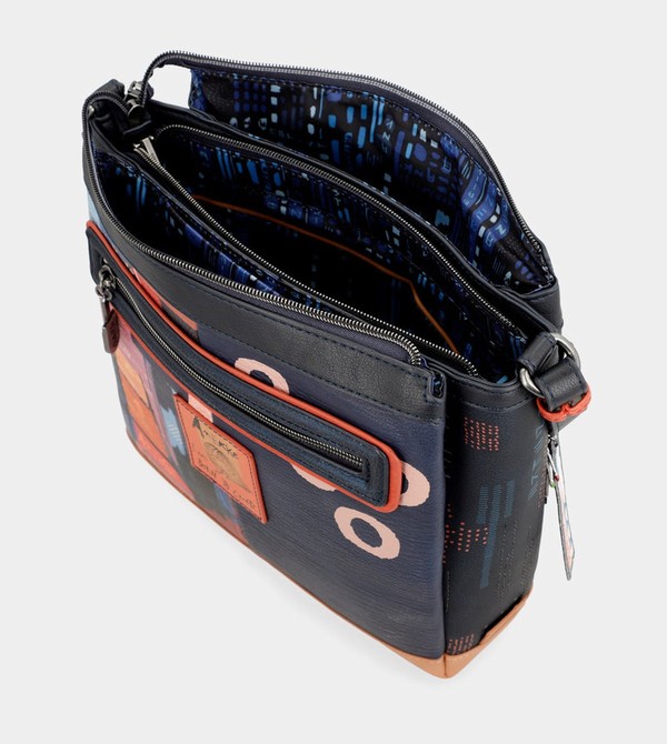 Anekke Contemporary Rectangular 3 Compartment Contemporary Crossbody Kabelka | 816703BEA
