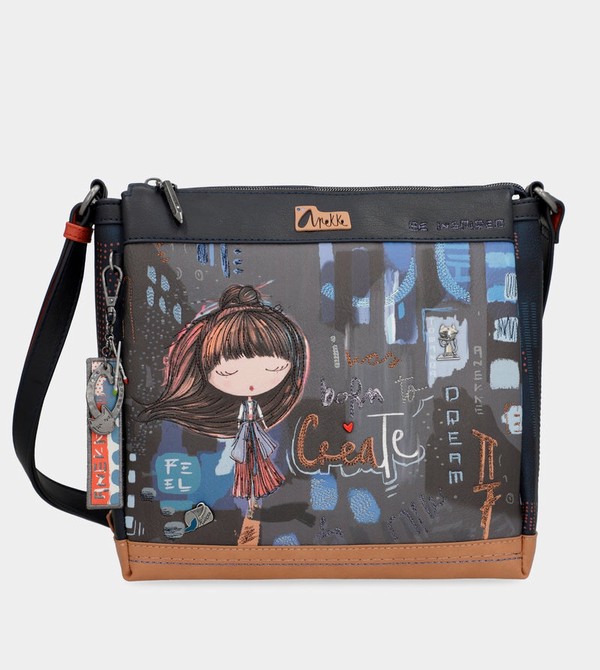 Anekke Contemporary Rectangular 3 Compartment Contemporary Crossbody Kabelka | 816703BEA