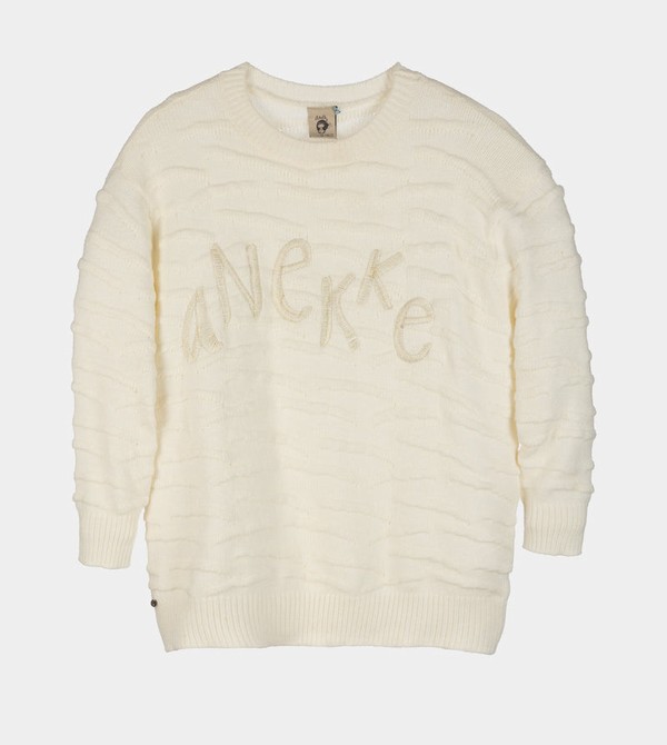 Anekke Ecru Knitted Jumper Svetre | 726104WIN