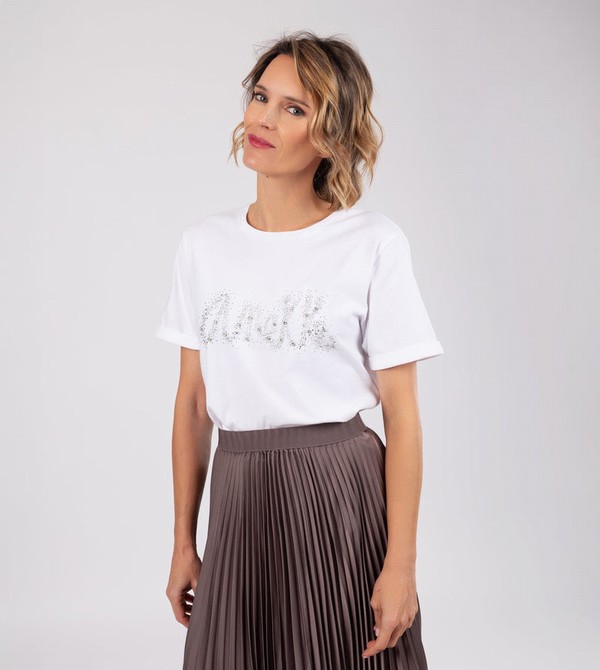 Anekke Glitter White Tricko | 207851BOI