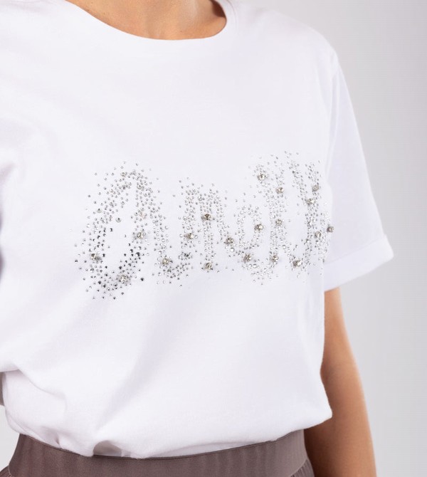 Anekke Glitter White Tricko | 207851BOI