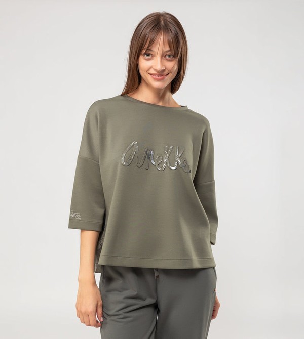Anekke Green Logo Mikiny | 724316TYX