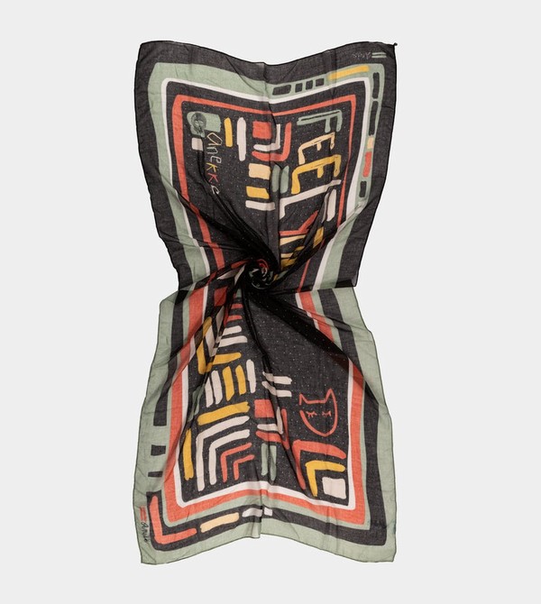 Anekke Kene Black Printed Sal | 306284EPK