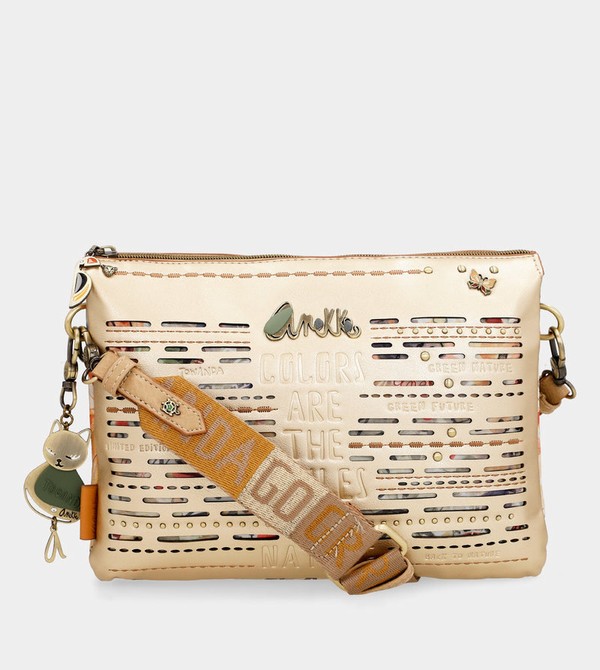Anekke Nature Pachamama Golden With Two Compartments Crossbody Kabelka | 430561CAE