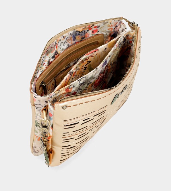 Anekke Nature Pachamama Golden With Two Compartments Crossbody Kabelka | 430561CAE