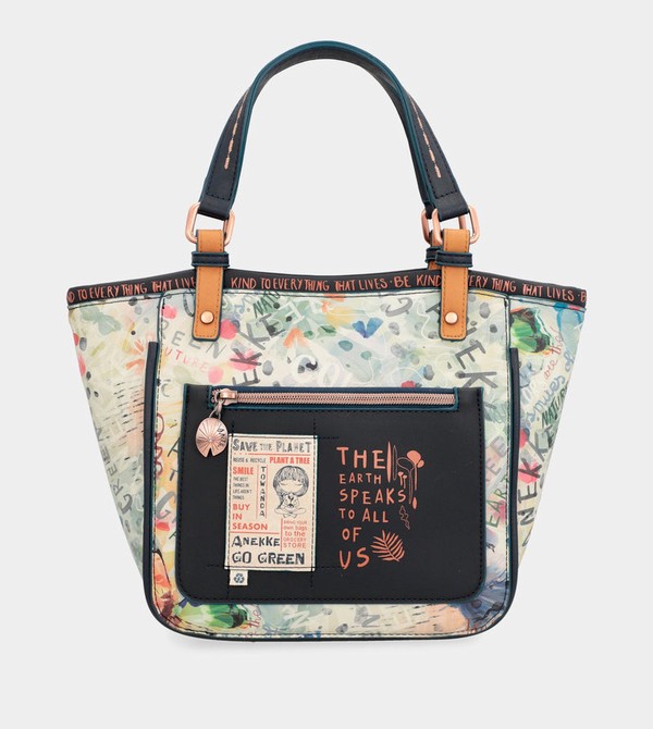 Anekke Nature Pachamama Navy Blue Printed Crossbody Kabelka | 549036OHZ