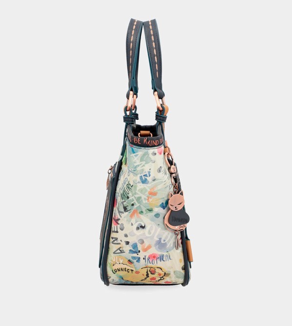 Anekke Nature Pachamama Navy Blue Printed Crossbody Kabelka | 549036OHZ