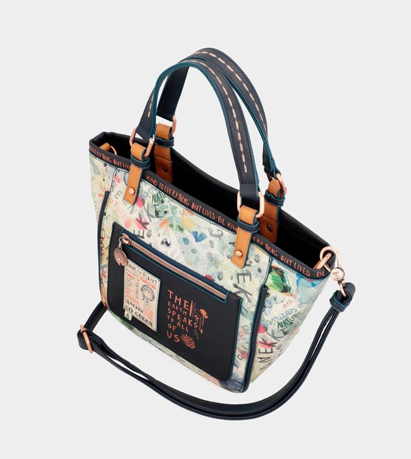 Anekke Nature Pachamama Navy Blue Printed Crossbody Kabelka | 549036OHZ