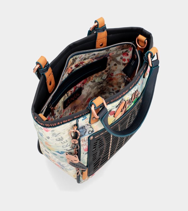 Anekke Nature Pachamama Navy Blue Printed Crossbody Kabelka | 549036OHZ