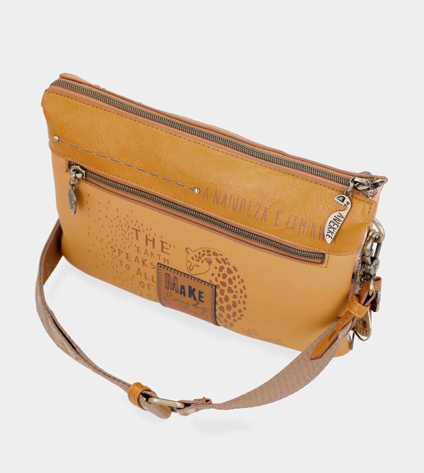 Anekke Nature Pachamama Ochre With Two Compartments Crossbody Kabelka | 072164UPL