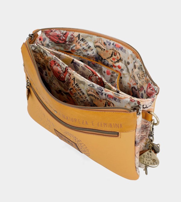 Anekke Nature Pachamama Ochre With Two Compartments Crossbody Kabelka | 072164UPL