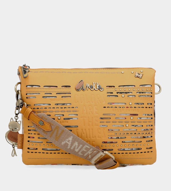 Anekke Nature Pachamama Ochre With Two Compartments Crossbody Kabelka | 072164UPL
