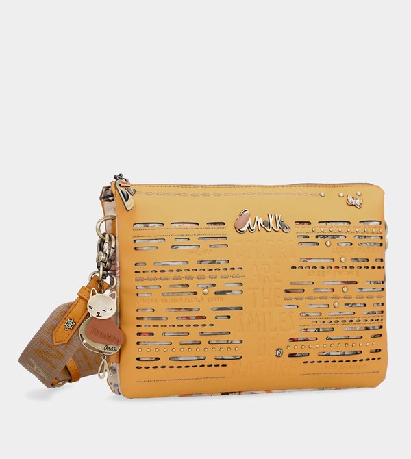 Anekke Nature Pachamama Ochre With Two Compartments Crossbody Kabelka | 072164UPL