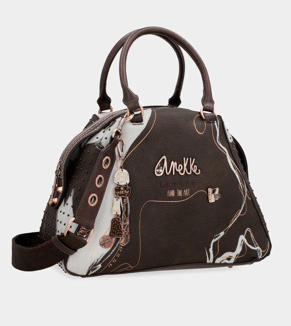 Anekke Nature Shodō Brown 2-handle Crossbody Kabelka | 435691HWT