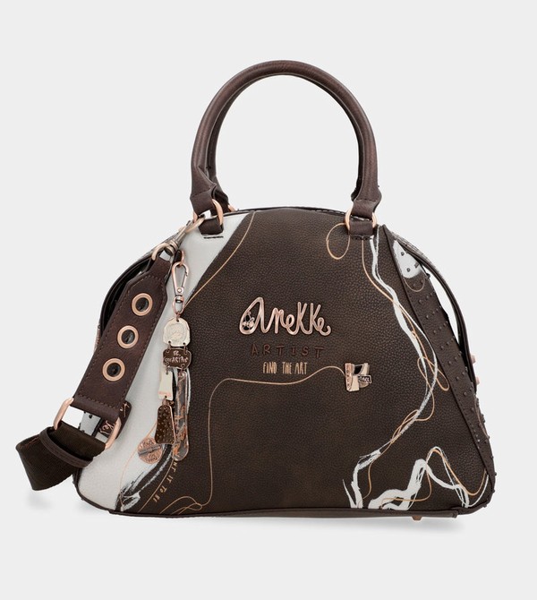 Anekke Nature Shodō Brown 2-handle Crossbody Kabelka | 435691HWT