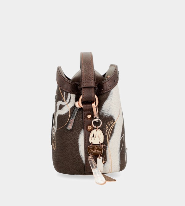 Anekke Nature Shodō Brown 3 Compartments Crossbody Kabelka | 790154VSA